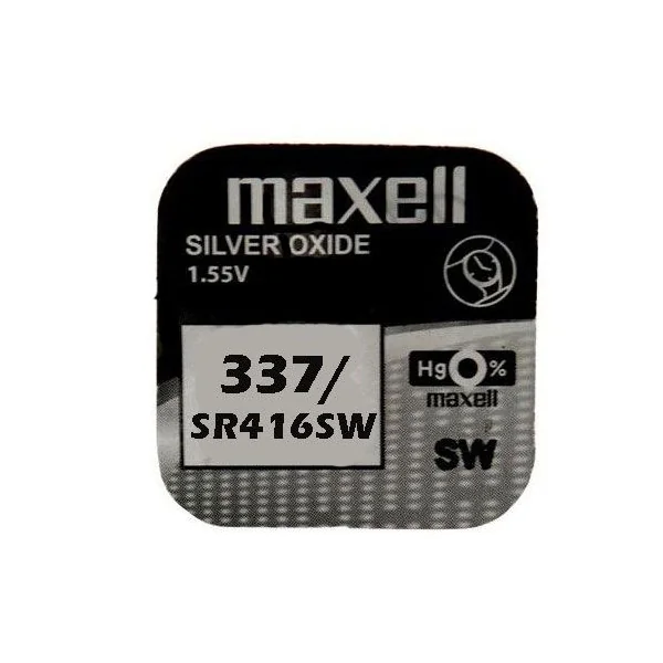 Pila maxell de boton oxido plata 337 SR416SW