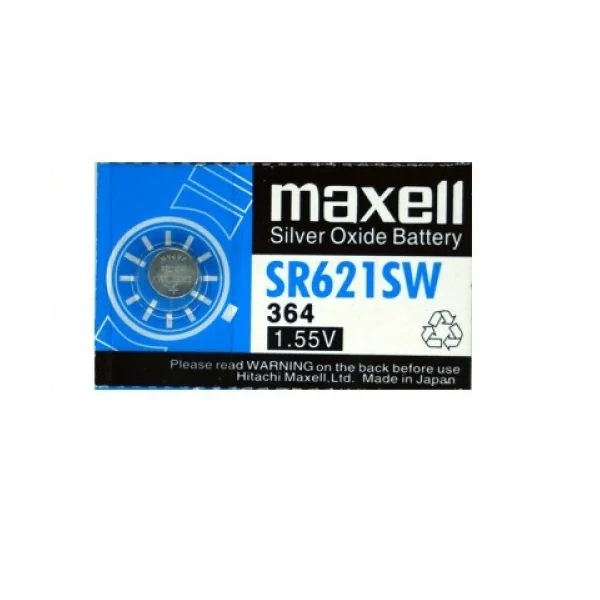 Pila maxell de boton oxido plata 364 SR621SW