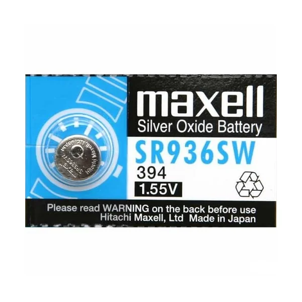 Pila maxell de boton oxido plata 394 SR936SW