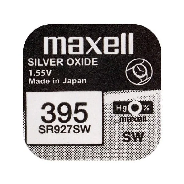 Pila maxell de boton oxido plata 395 SR927SW