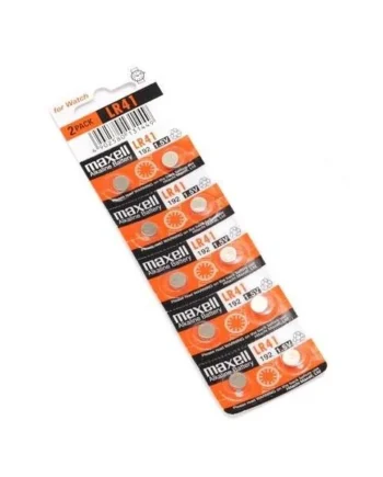 Pila maxell LR41 AG3 1.5 v pack 10 pilas