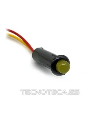 PILOTO LED 12VDC AMARILLO INTERMITENTE 5mm CABLE