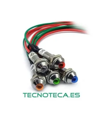 PILOTO LED 12VDC PANEL 8mm AZUL