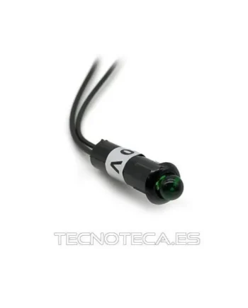 PILOTO LED C/CABLE 220V CA VERDE (12.727/5/V)