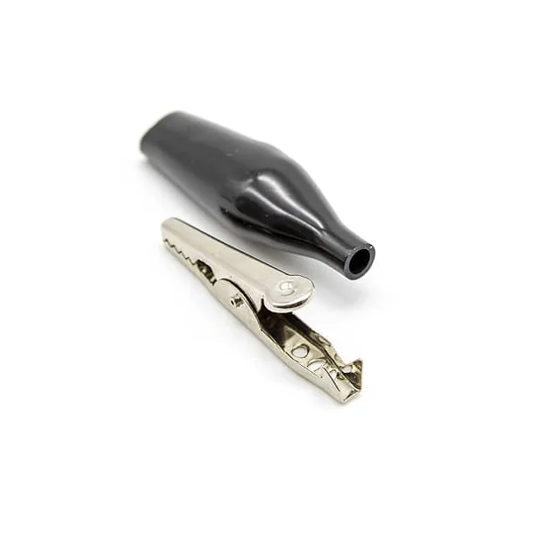 Pinza de cocodrilo aislada 48 mm Negro