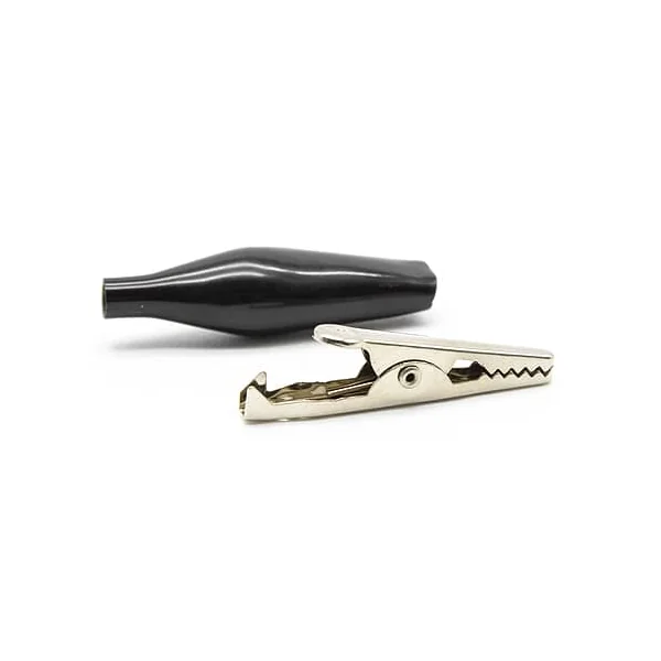 Pinza de cocodrilo aislada 48 mm Negro