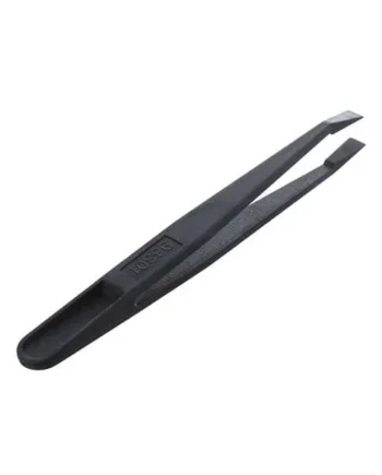 Pinzas electronica plastico punta plana antiestatico Negro