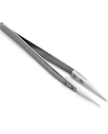 Pinzas inox con punta estrecha ceramica resistente al calor Gris