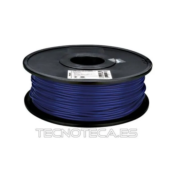 PLA175U07. Filamento PLA 1,75 mm azul 750g