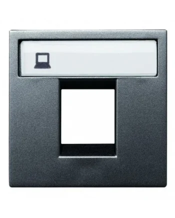 Placa 1 conector RJ45 AMP Niessen Zenit Negro