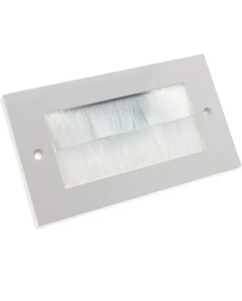 Placa frontal rectangular para salida cable pared Blanco