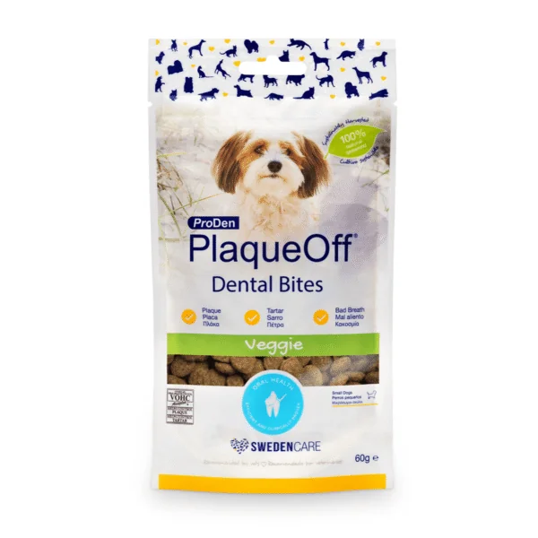 PlaqueOff Dental BITES Snack dental perros y gatos
