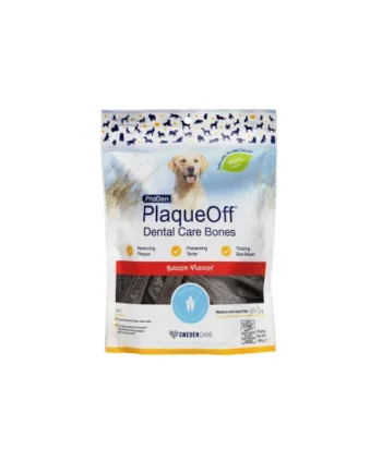 PlaqueOff Dental Care Bones Bacon Perro