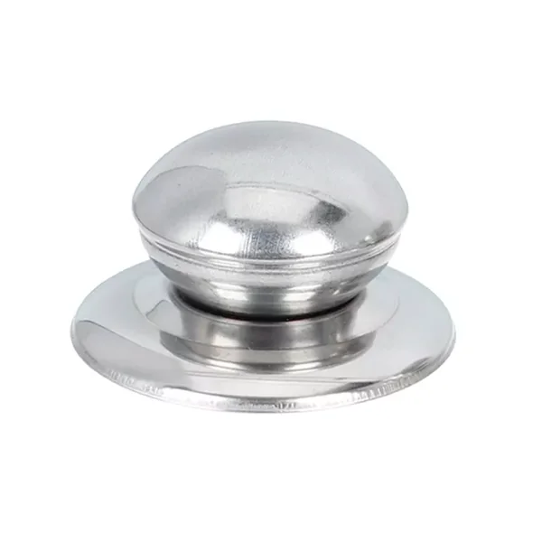 Pomo tapa olla 6.2 cm con tornillo Plateado