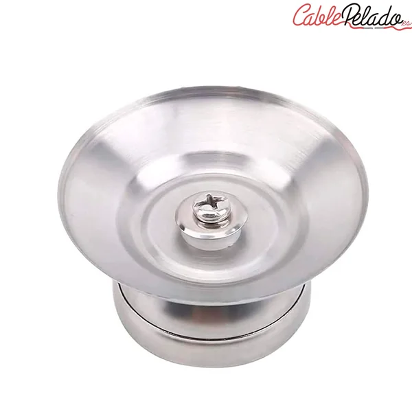 Pomo tapa olla 6.2 cm con tornillo Plateado