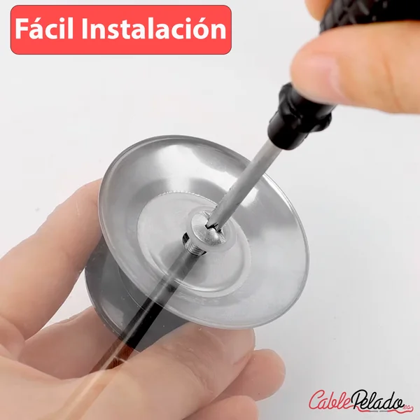 Pomo tapa olla 6.2 cm con tornillo Plateado