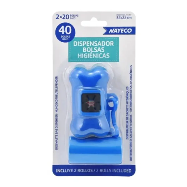Portabolsas Higienicas+2 Rollos de 20 Bolsas Colores Surtidos