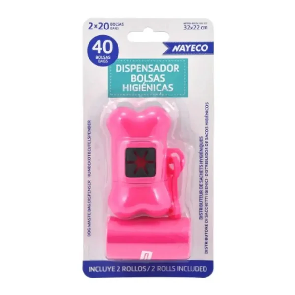 Portabolsas Higienicas+2 Rollos de 20 Bolsas Colores Surtidos