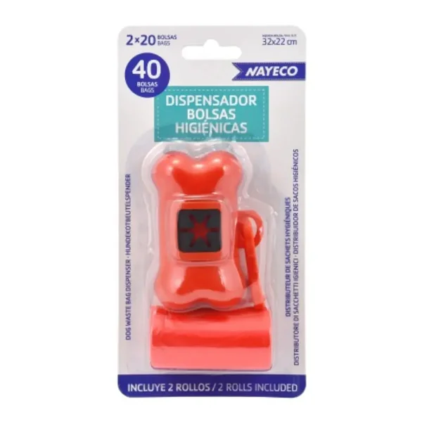 Portabolsas Higienicas+2 Rollos de 20 Bolsas Colores Surtidos