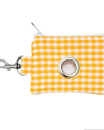Portabolsas Vichy Amarillo para perros