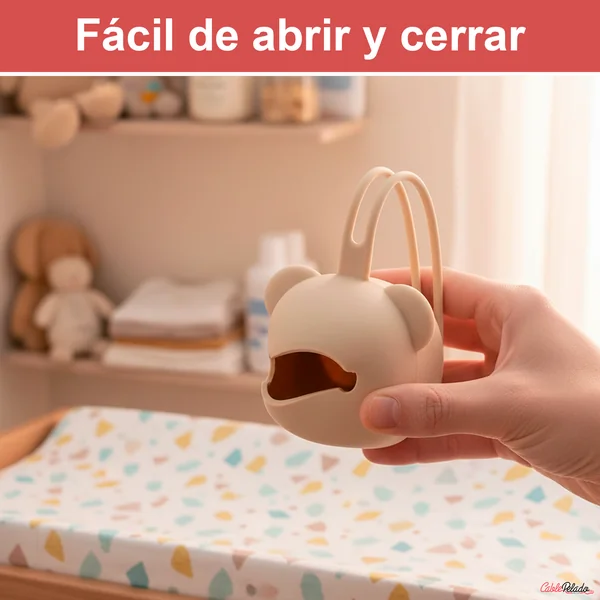 Portachupetes Para Bebés Crema Marron