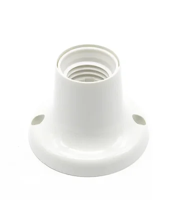 Portalampara E27 zocalo recto 4A Blanco