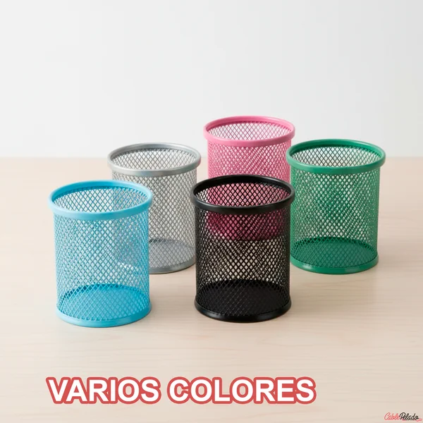 Portalapices redondo de metal Verde claro