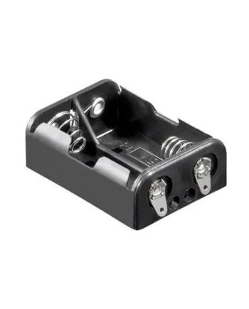 Portapilas para 2 pilas FR1, HR1, LR1 Negro