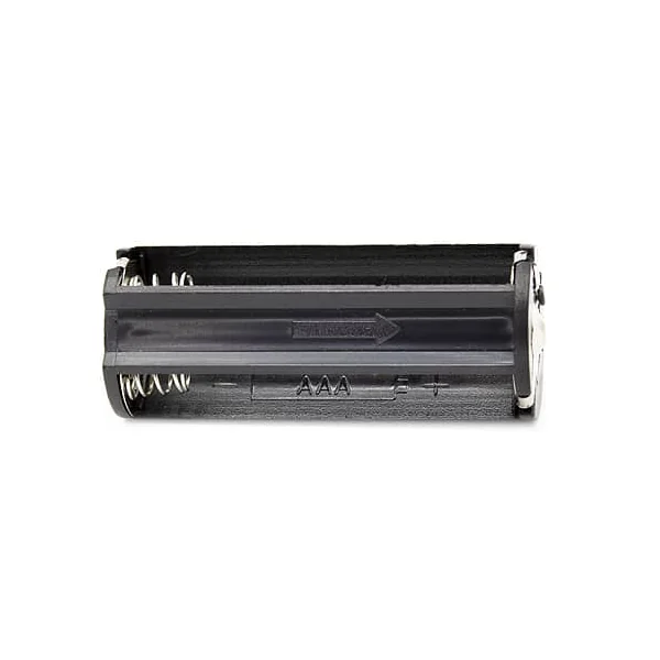 Portapilas para 3 pilas FR03, HR03, LR03 Negro