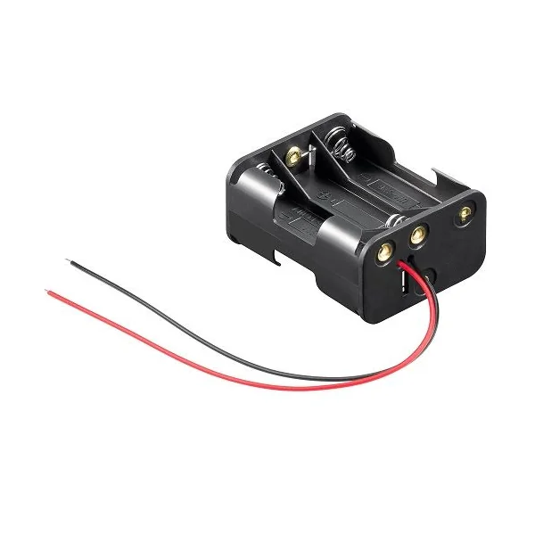Portapilas para 6 pilas LR6 AA Negro