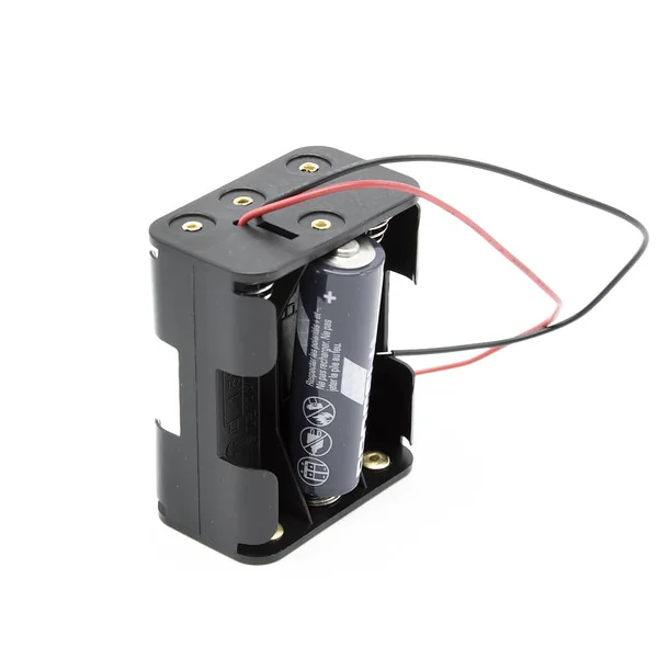 Portapilas para 6 pilas LR6 AA Negro