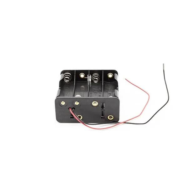 Portapilas para 8 pilas LR6 AA Negro