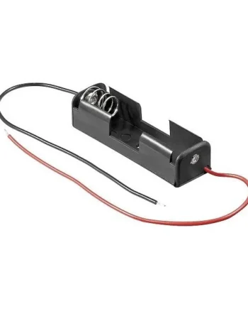 Portapilas plano para 1 pila LR6 AA Negro
