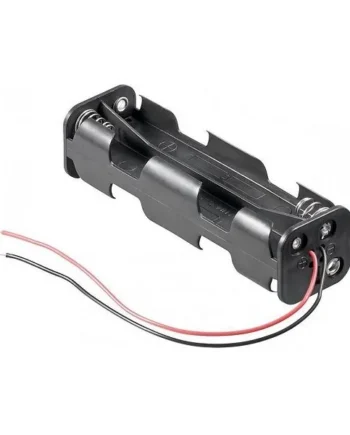 Portapilas plano para 8 pilas LR6 AA Negro