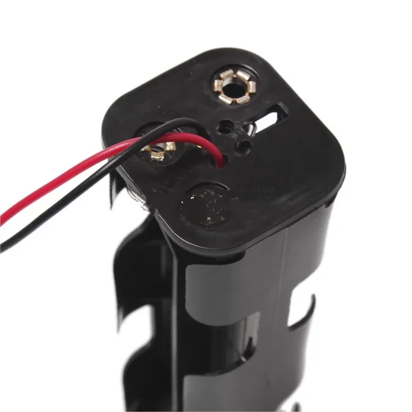 Portapilas plano para 8 pilas LR6 AA Negro