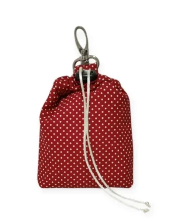 Portapremios modelo "Topitos Granate"