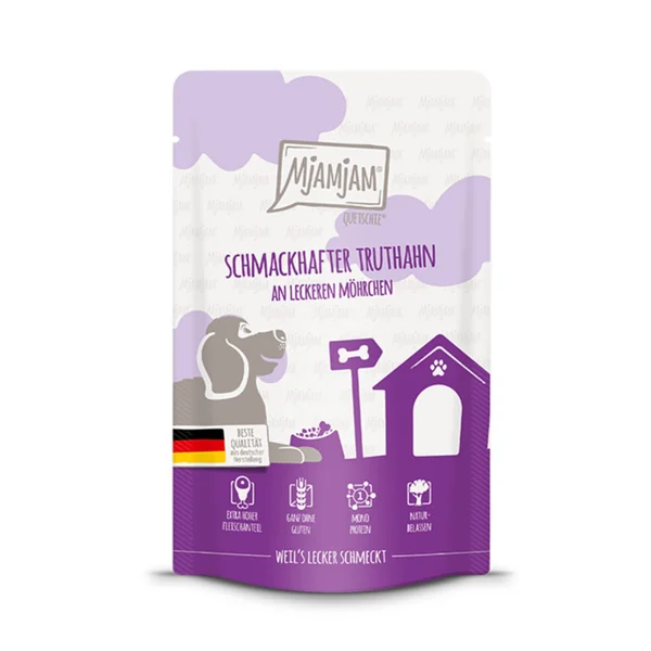 Pouch de pavo con zanahoria 125gr - MjaMjam