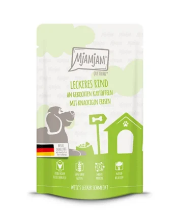 Pouch de ternera con patatas y guisantes 125gr - MjaMjam