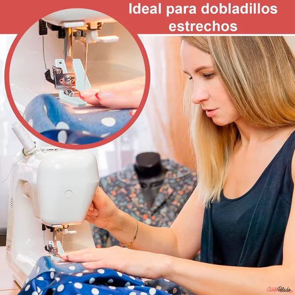 Prensatelas De Plástico Para Máquina De Coser Dobladillo (Pack 2 Unidades)