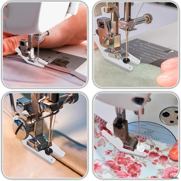Prensatelas De Plástico Para Máquina De Coser Dobladillo (Pack 2 Unidades)