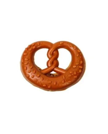 Pretzel glaseado de pollo con zanahoria.