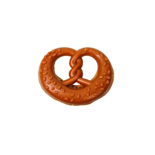 Pretzel glaseado de pollo con zanahoria.