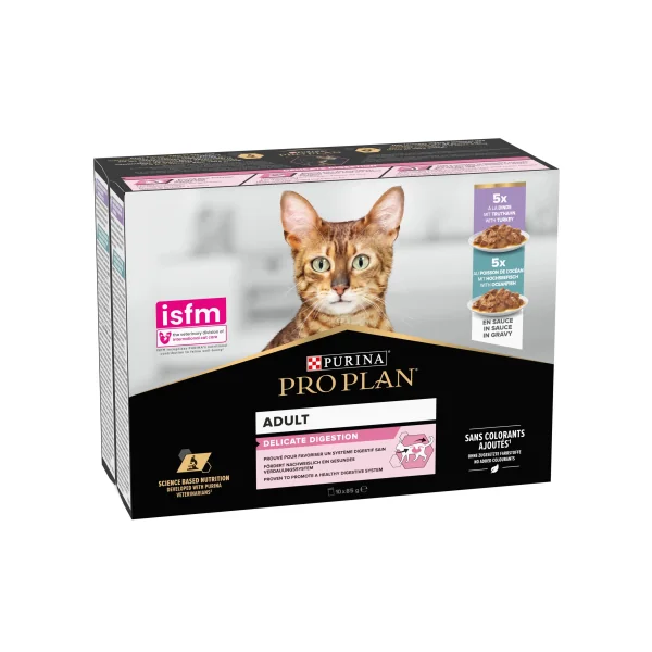 Pro Plan Multisobre Adult Delicate Pescado y Pavo en Salsa Gatos