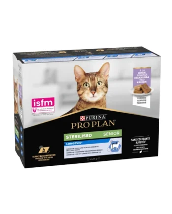 Pro Plan Multisobre Senior Sterilised 7+ Pavo Gatos