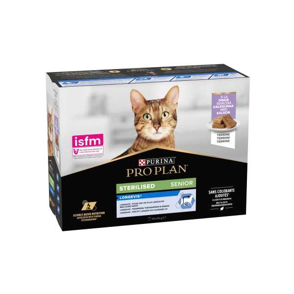 Pro Plan Multisobre Senior Sterilised 7+ Pavo Gatos