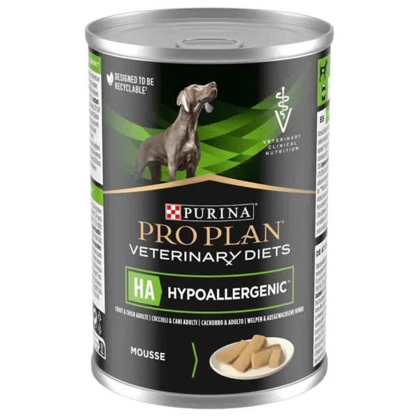 Proplan Hypoallergenic HA Mousse perros alergias alimentarias 12x400 g