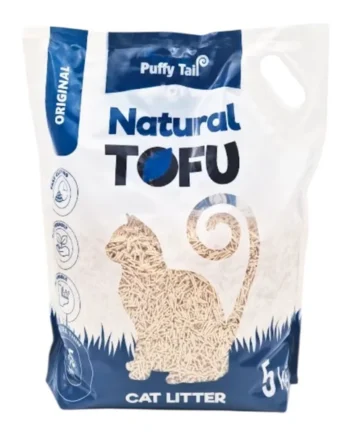Puffy Tail Natural Tofu Arena Vegetal para Gatos — 5kg