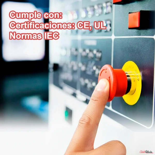 Pulsador de Parada de Emergencia 1NC 600V 10A