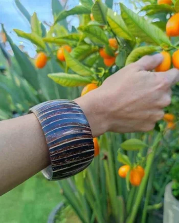 Pulsera Bangle de Coco y Madera