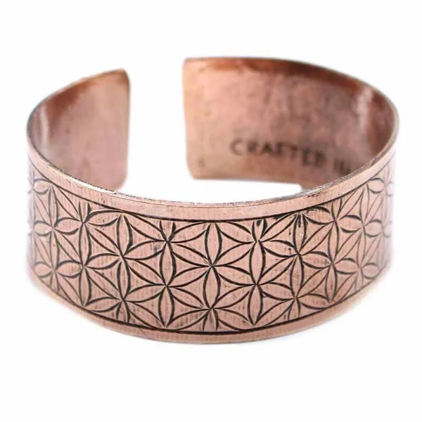 Pulsera Tibetana de Cobre Flor de la vida